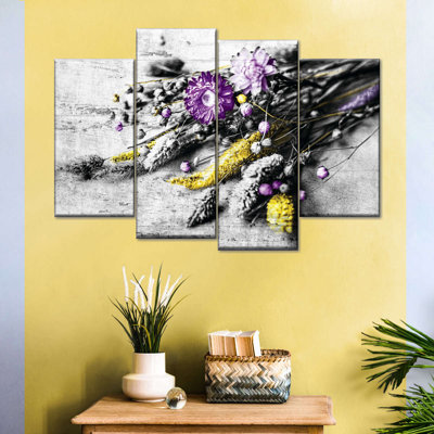 Ensemble de 4 pièces multicolores sur toile