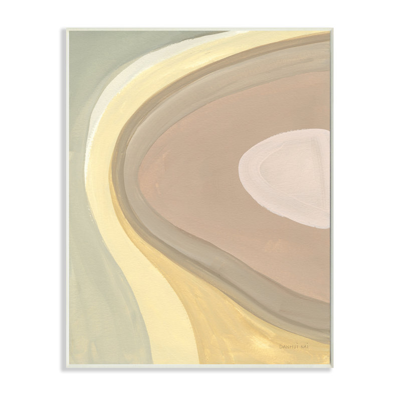 «Organic Curves Neutral» par Danhui Nai, impression sur toile, H 15 po x l 10 po, Plaque murale