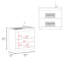 Armoire de cuisine avec 2 portes et 3 tablettes