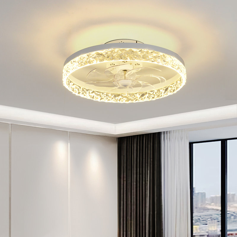 Blodgett 20'' White Modern Dimmable Ceiling Fan with Light LED Kit and Remote, White