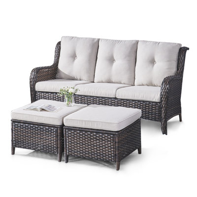 Bonia 72.44'' Wide Straight Patio Sofa with Cushions