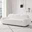 Canapé courbé de style nuage avec revêtement en chenille moelleux, mousse haute densité et coussins sans assemblage-1689486868