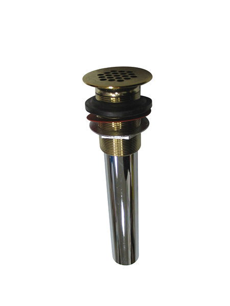 South Beach Grid Shower Drain, Polished Brass