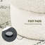 Round Ottoman, Teddy Fleece Fabric Upholstered Foot Stool With Padded Seat