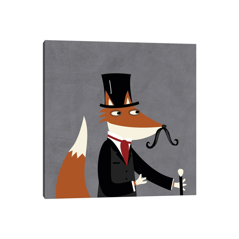 Sir Fox by Nic Squirrell - Wrapped Canvas Gallery-Wrapped Canvas Giclée, Wrapped Canvas, 12" H x 12" W