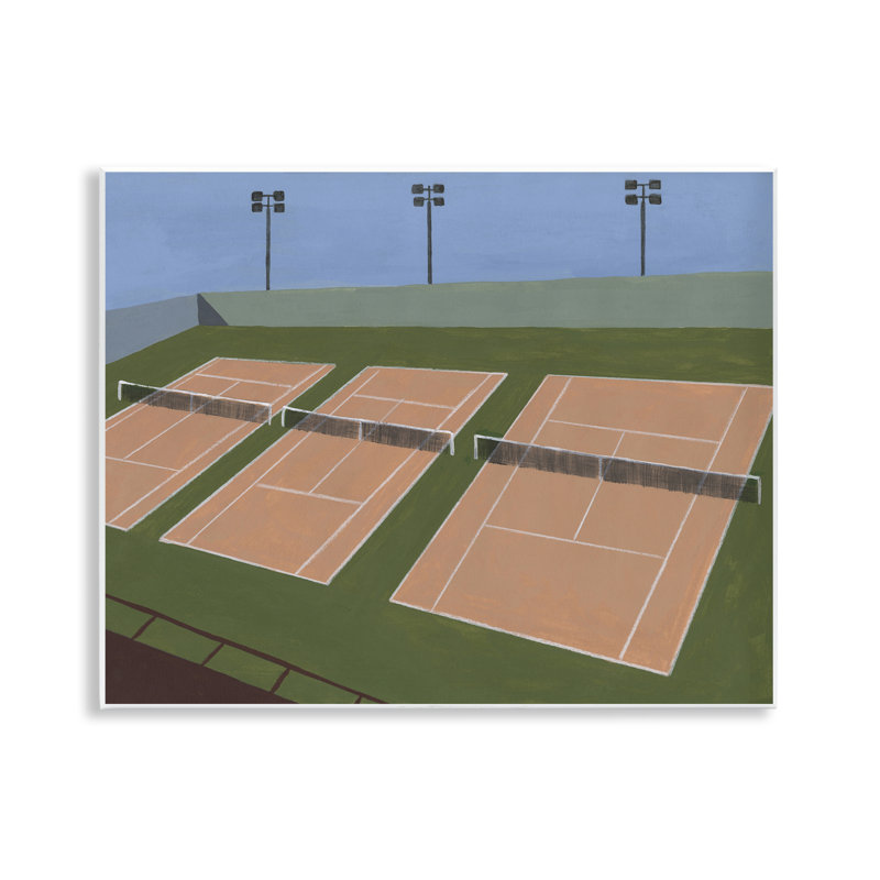 Vue sur plaque de tennis, art de Michael Willett