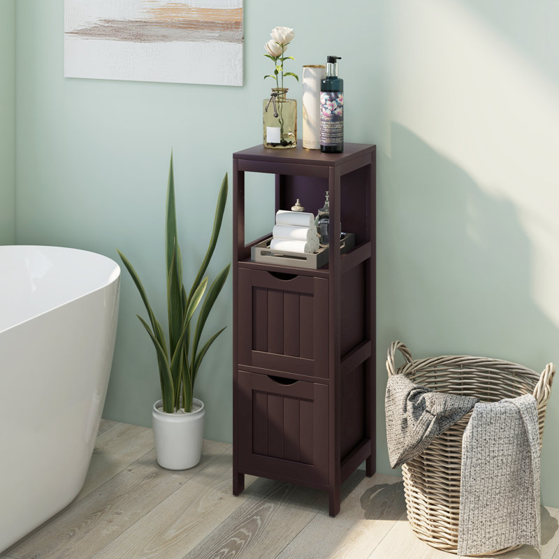 Jayms Freestanding Bathroom Cabinet, Brown