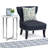 Marsden 18"W Stainless Steel Modern Round Side Table with X-Shaped Base