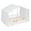 Lit plateforme double avec baldaquin en tissu transparent et guirlande lumineuse, blanc-694108008-694108011