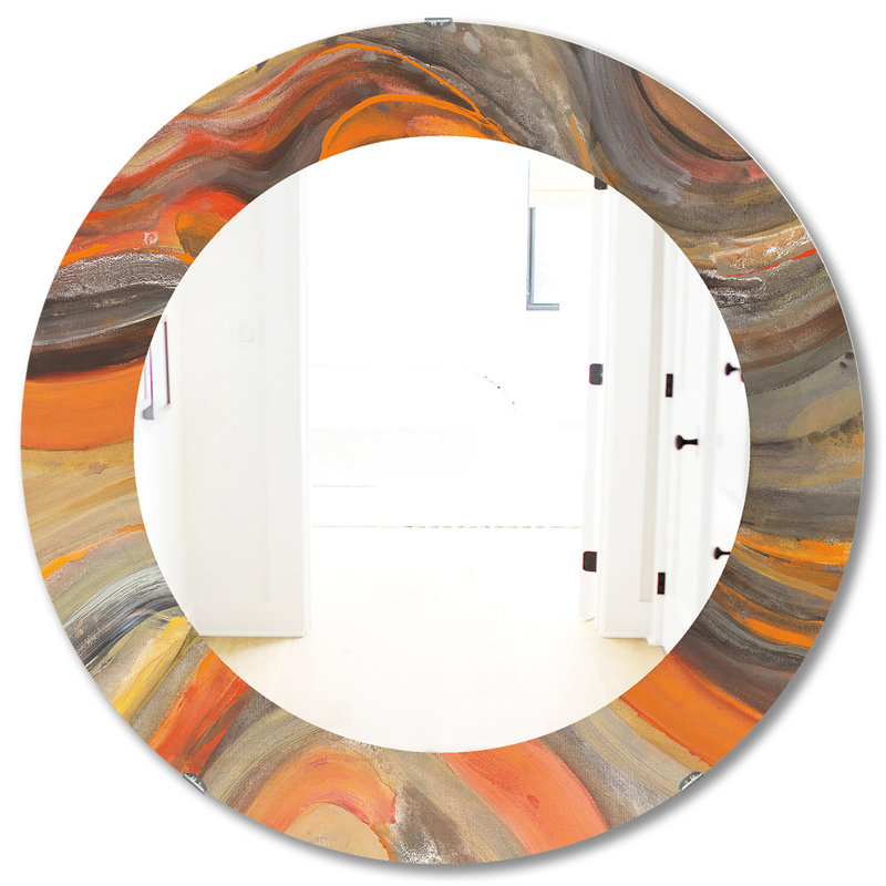 Miroir d'appoint abstrait, H 31,5 po x l po