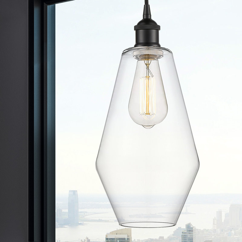 Gabbie 1 - Light Pendant, Clear, Matte Black