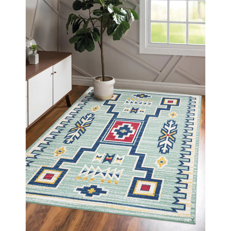 Mallorca Aztec Area Rug, Rectangle 60 x 110cm