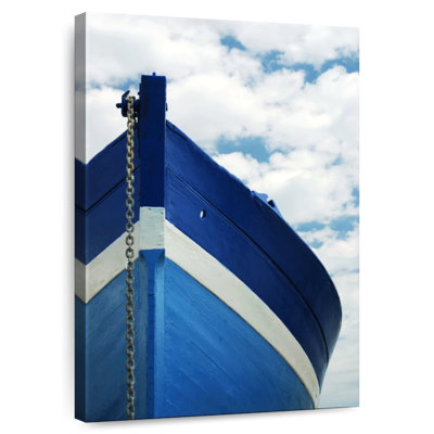 Mehar Anchored Blue Fishing Boat