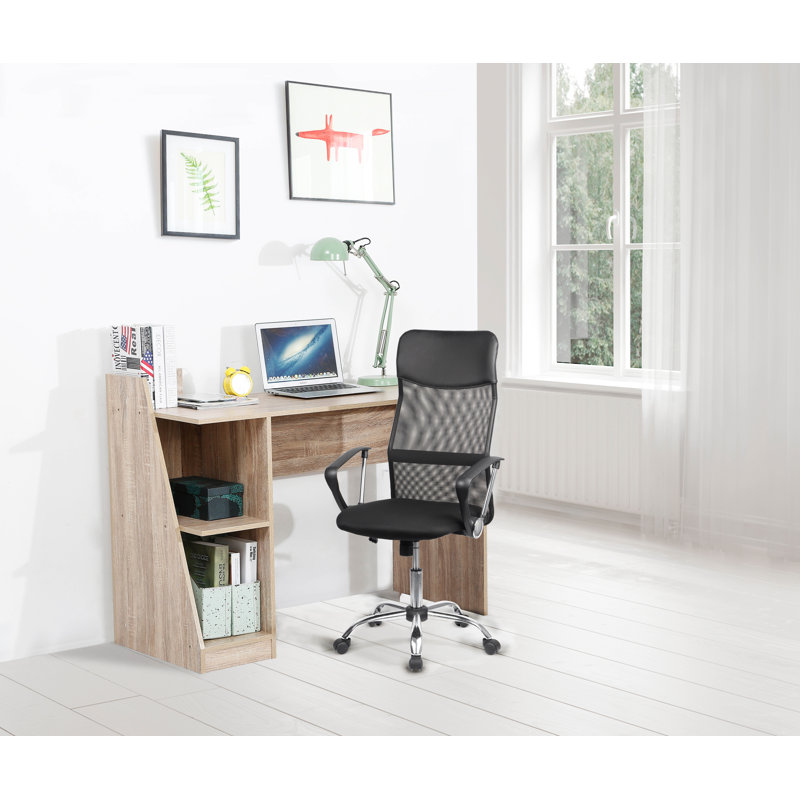 Office Chair with Headrest, Black