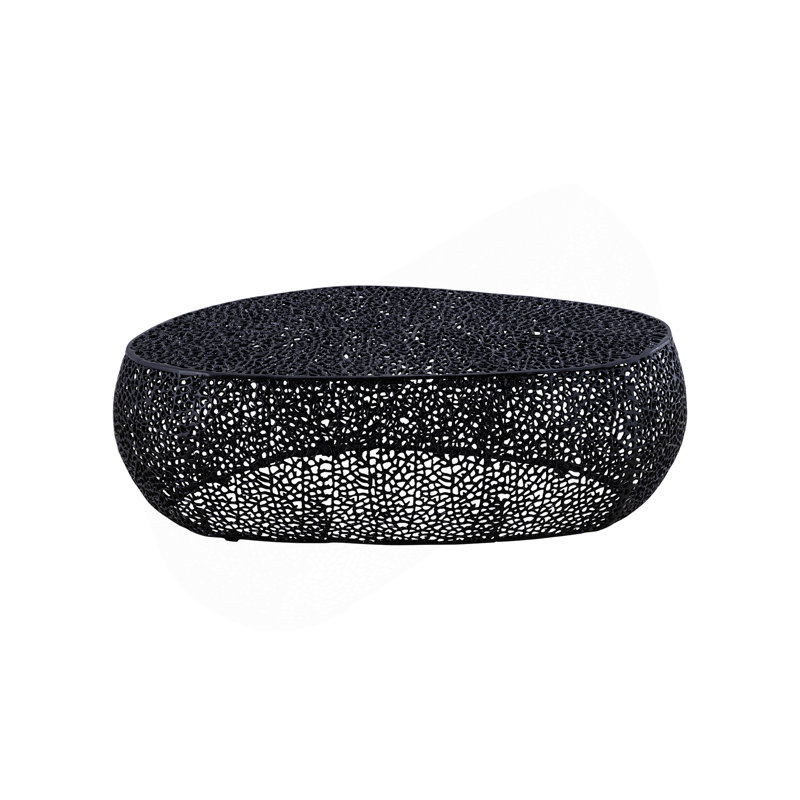 Table basse ovale noire, Noir