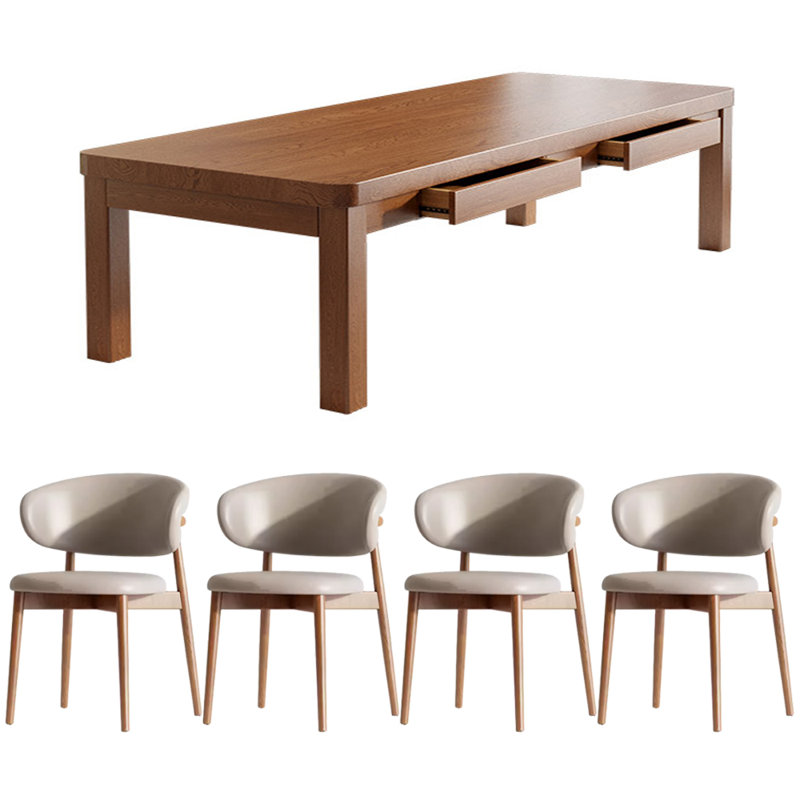 Ensemble de salle à manger rectangulaire, H 29,52 po x L 86,61 po x l 35,43 po