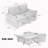 62.75" Sleeper Sofa Loveseat Sofa Couch with Adjustable Backrest-1785821997