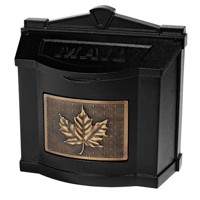 Wallmount Mailbox with Brass Leaf