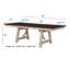 Ensemble de table de salle à manger extensible 6 pièces Cottage