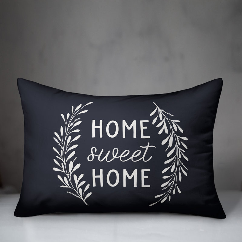 Coussin décoratif intérieur / extérieur en polyester , H 14 po x l 20 po, Bleu marine