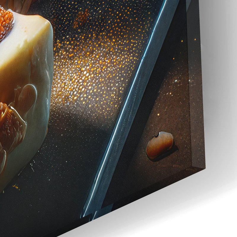  «Carrot Cake» par Rey Klimt, art mural en verre acrylique, 12 po x 12 po