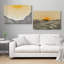 «Yellow Sunrise Abstract Ocean Nautical Coastal Llustrations» 2 pièces-100135975-100135976