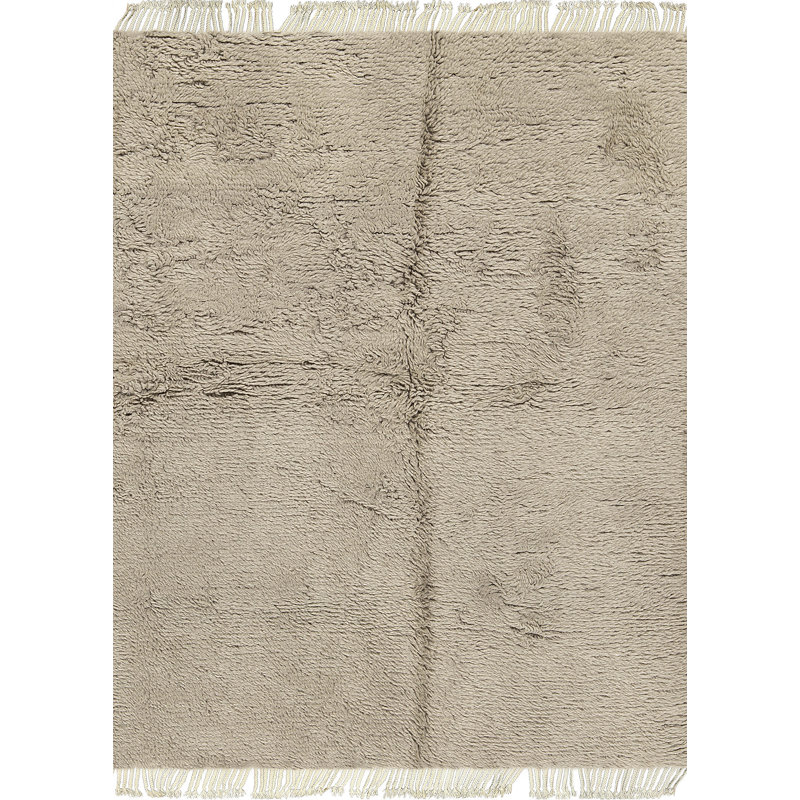Wool Area Rug in Gray, Rectangle 9' x 12'
