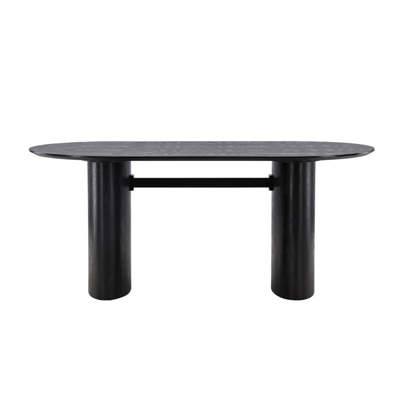 Larned Oval Dining Table, Black
