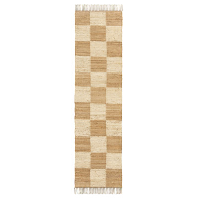 Tapis brun tissé à la main et à la main Mobarkar