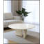 Table basse ronde en marbre semi-poli, 70 cm x 32 cm, design discret pour salons élégants