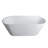 Solid Surface Freestanding Soaking Bathtub, 63*29.5*22 Inch, Modern Style, Center Drain Placement Tub, 63 Oval, Contemporary Luxury, Ergonomic Design In Bathroom