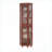 Cabinets Corner Curio with Adjustable Glass Shelves, Lighting, Solid Wood Legs | 70"H x 22"W x 16.95"D | Traditional | Solid Wood+MDF-681359820