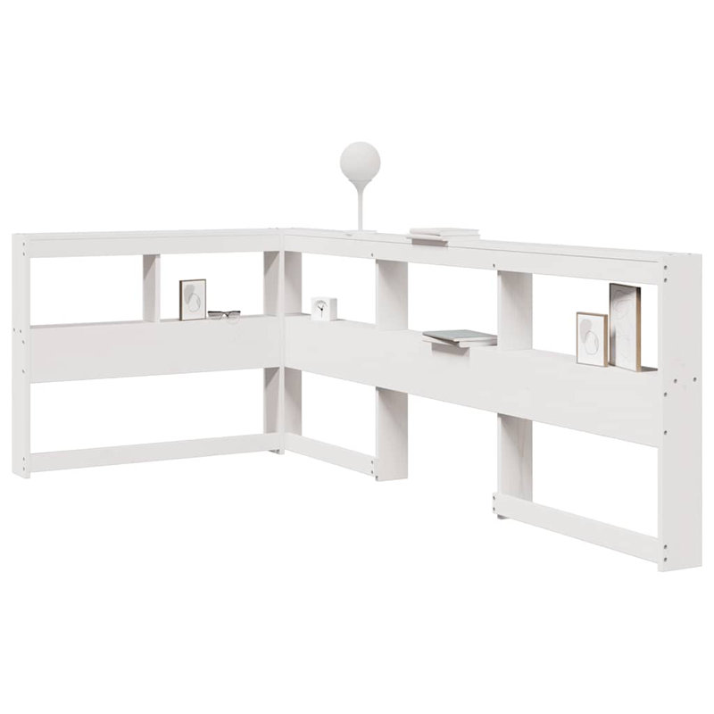 Ryon Solid Wood Headboard, 80cm H x 98.5cm W x 218.5cm D, White