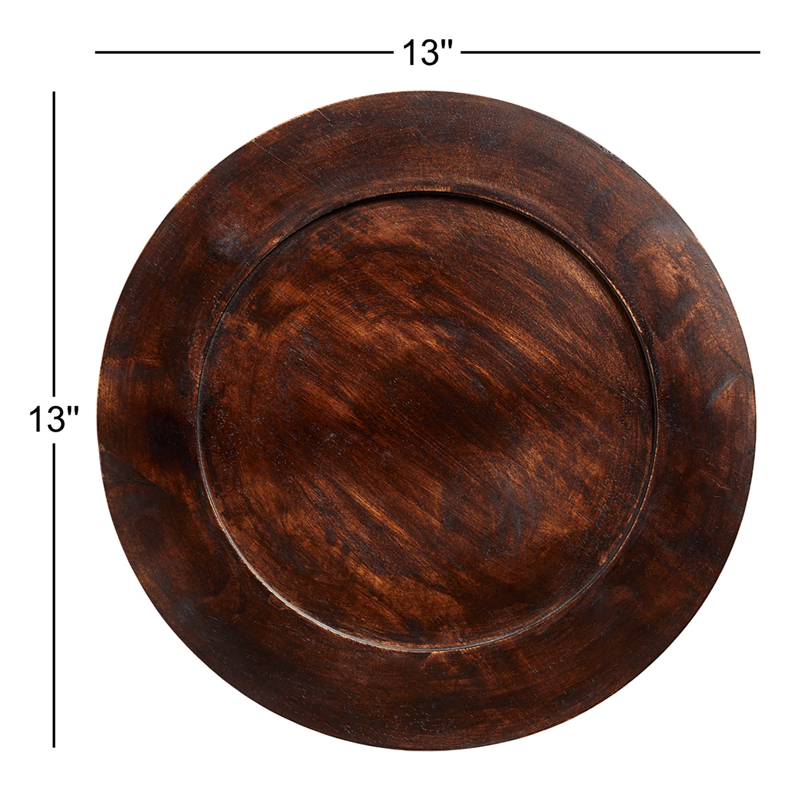 Zadia Wood Charger, Brown