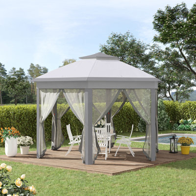 13 pi. L 13 pi. D Pavillon de jardin en acier