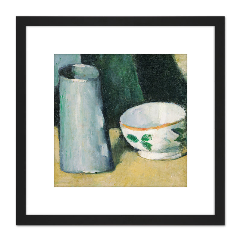 Paul Cezanne Bowl And Milk Jug - Single Picture Frame Painting