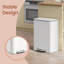 Poubelle de cuisine, poubelle de 13 gallons avec couvercle à fermeture en douceur, acier inoxydable, restes ouverts, seau intérieur, pédale large-120699399-120699400