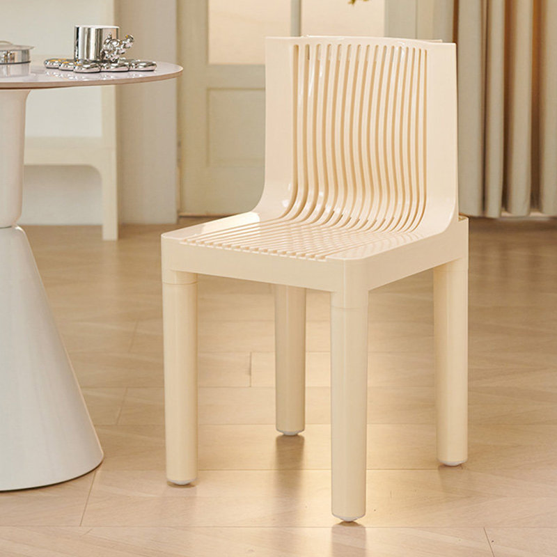Chaise d'appoint à lattes blanches (ensemble de 2), White, White