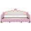 Lit de jour simple tapissier avec tête de lit couronne et lumières DEL Ameil-221508658