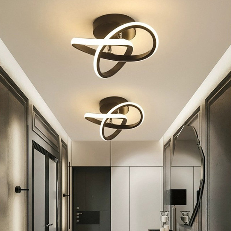 Semi Flush Mount, BLack