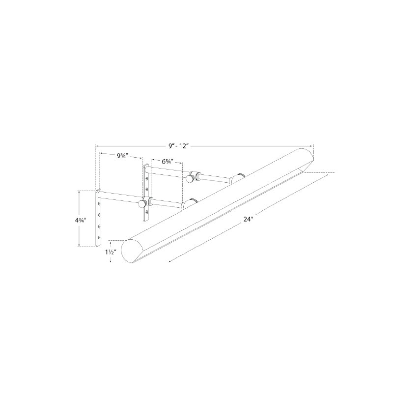 Frame Makers 24" Picture Light, Polished Nickel