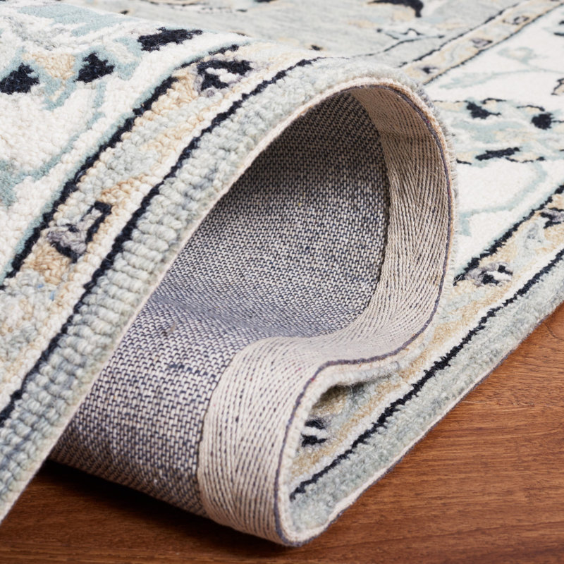 Micro-Loop Hand Tufted 80% Wool And 20% Cotton Oriental Rug, Rectangle 4' x 6'