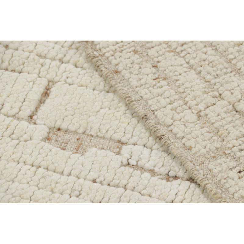 Hand Knotted Wool Geometric Area Rug, Rectangle 13' x 19'
