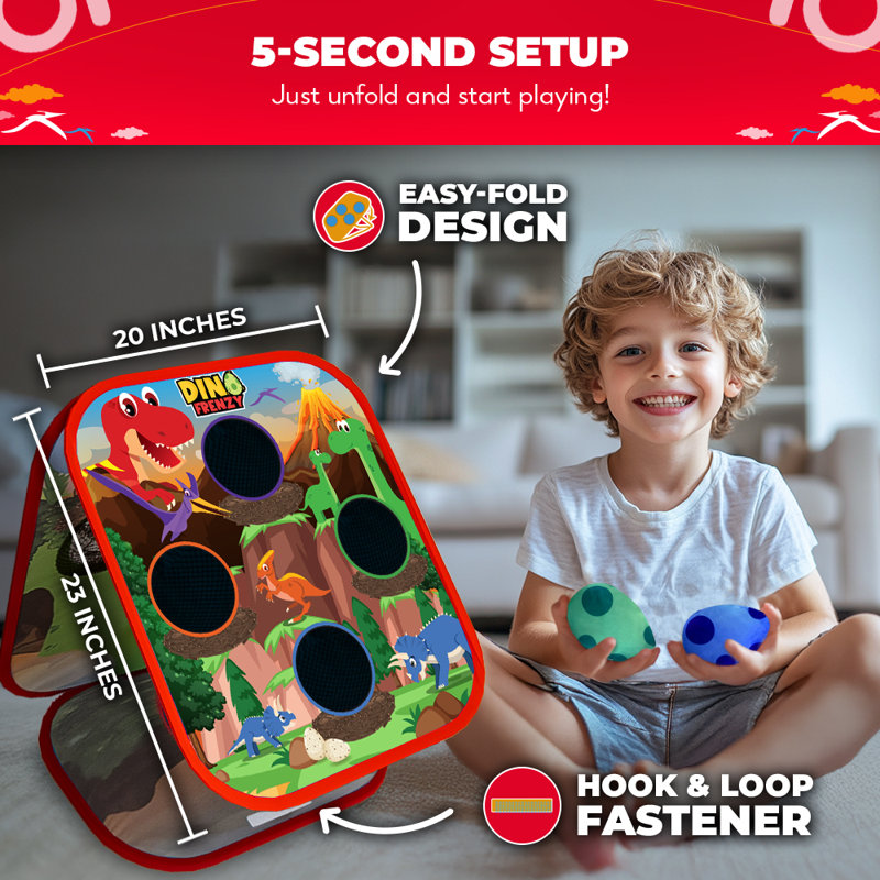 Dino Frenzy | Jeux de trous de maïs 2 en 1 pour enfants