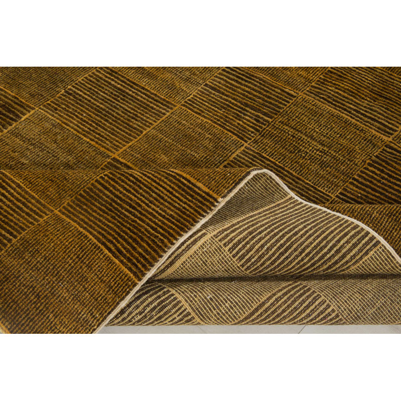 Rectangle 184 cm x 250 cm Geometric Wool Hand Woven Area Rug