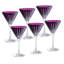 Colored Martini Cocktail Glass - Assorted Colors -Champagne Glasses -Set of 6 -7 Oz.- Made in Europe-459073687