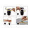 Abat-jour empire en lin 12 po H x 16 po (Uno) chocolat