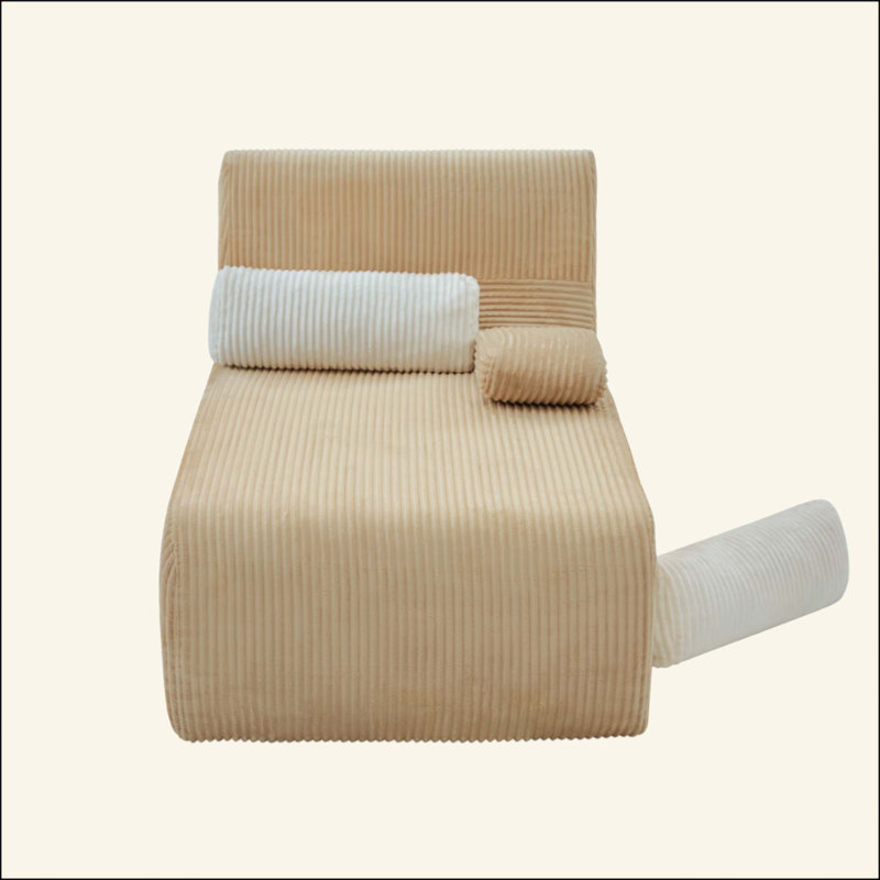 Canapé moderne sans méridienne 34,2 po, Coffee Corduroy