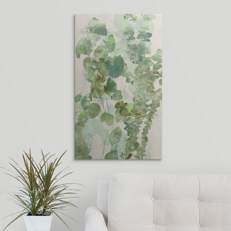 « ii » jennifer grolier, reproduction d’art Watercolor Eucalyptus, H 36 po x l 22 po x P 1,5 po, Toile