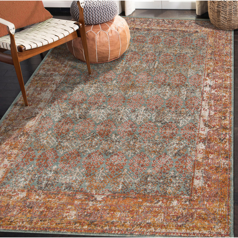 Kinslee Traditional Bordered Low Pile Performance Area Rug, Rectangle 7'6" x 9'6"